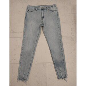 KanCan Estilo Light Wash Distressed Hem Skinny Jeans 15/31